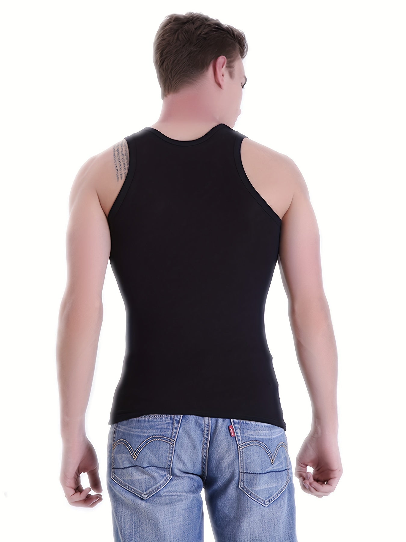 5-Pack Men's Tank Tops - Breathable Quick-Dry Fitness Vests, Casual Plain Color Summer Undershirts - Hiccupzz