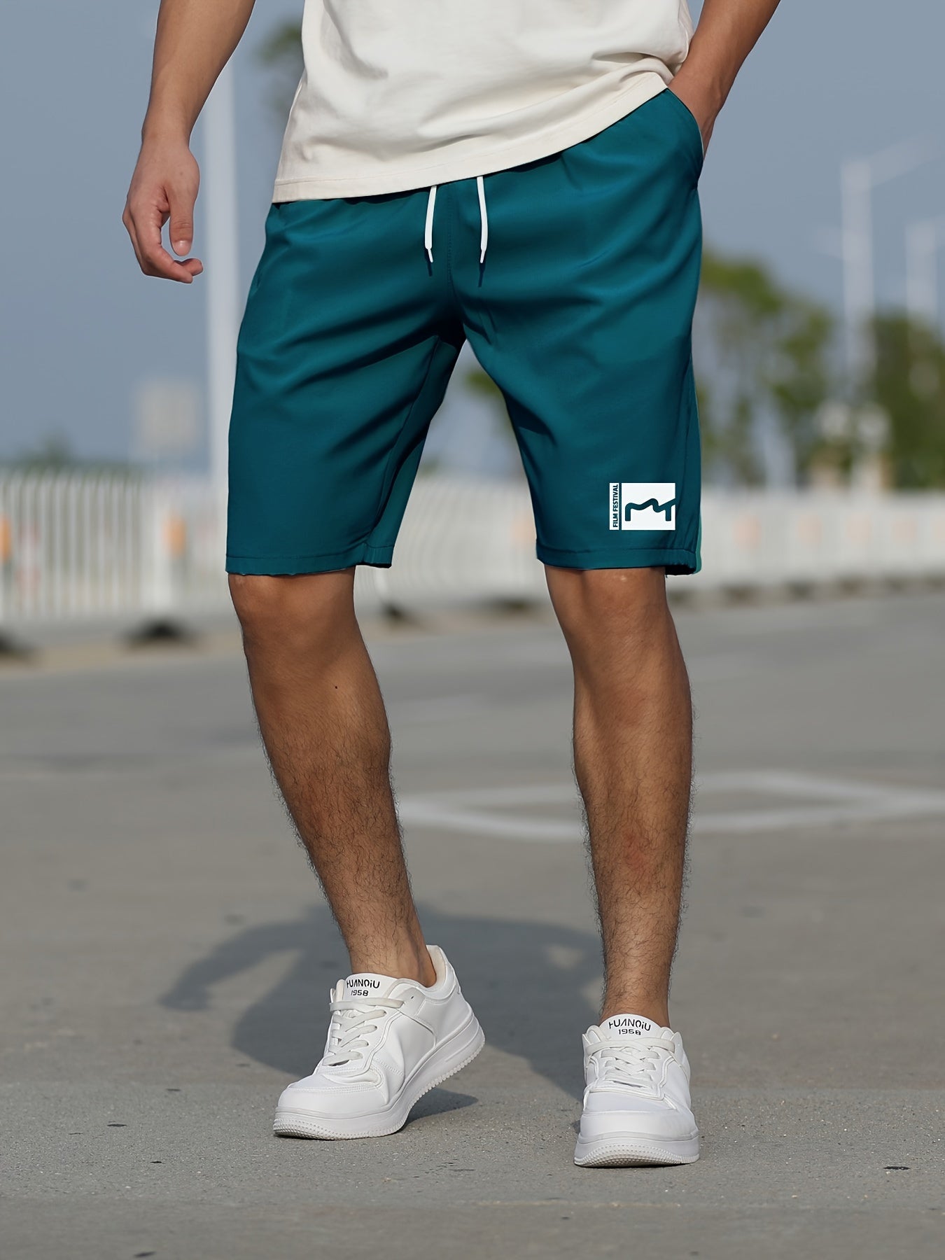 Men's Summer Shorts with Pockets - Slim Fit, Stretchy, and Stylish Graphic Design - Hiccupzz