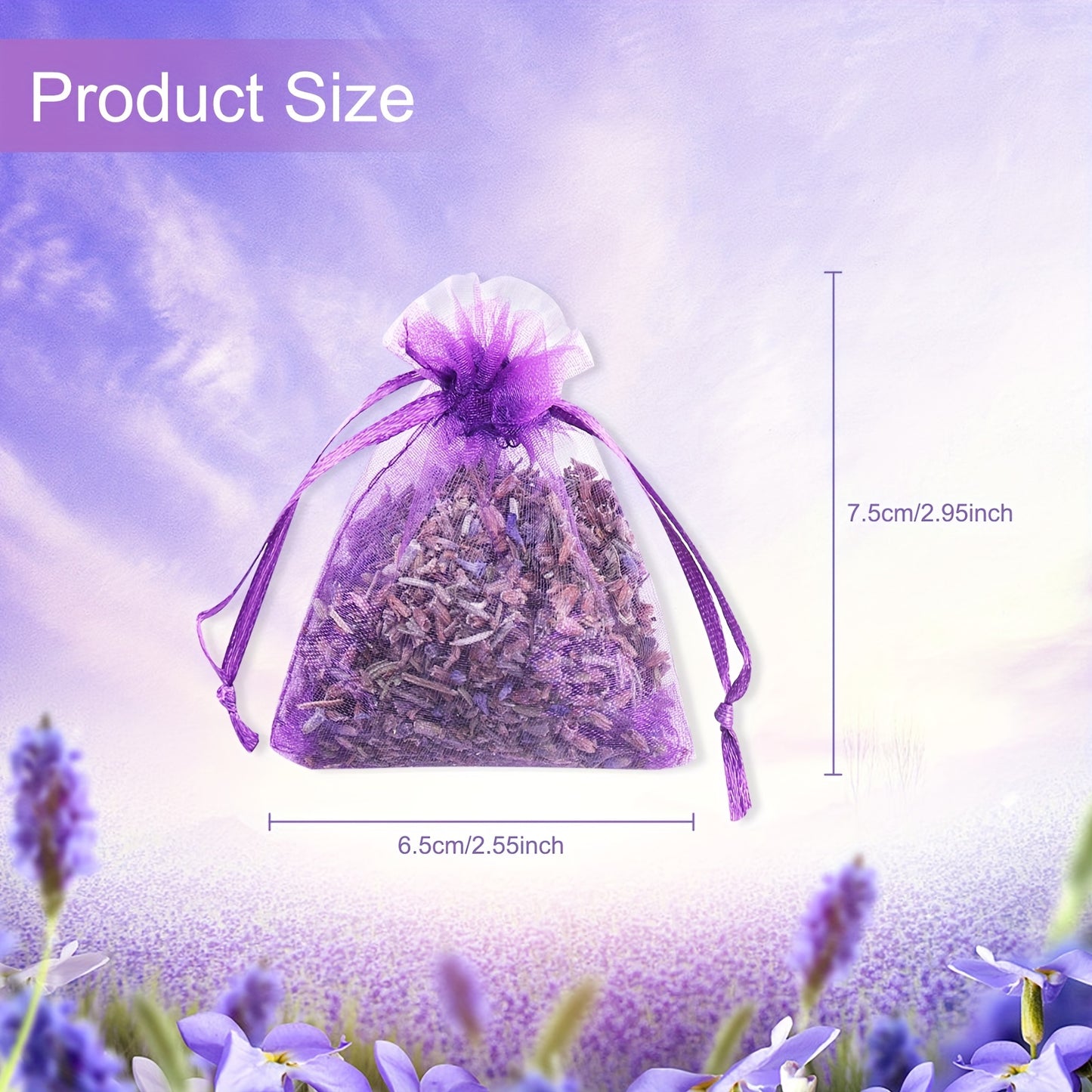 20pcs Avender Sachet, Bulk French Lavender Sachet, Suitable For Drawer Wardrobe Household Sachet, Dried Lavender Flower Gift, room Decor - Hiccupzz