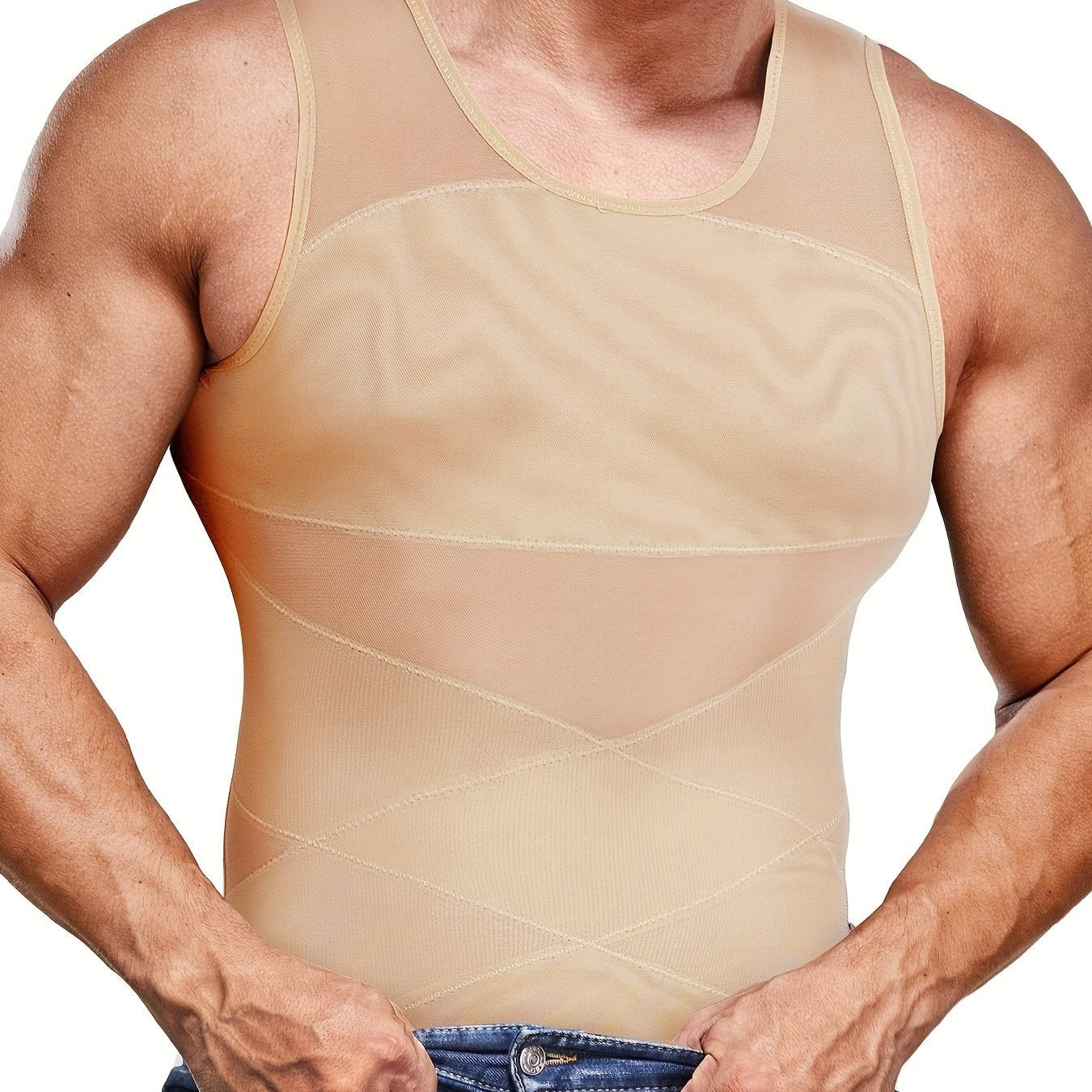 Men's Compression Shirt - Slimming Tummy Shaper Vest Tank Top - Hiccupzz