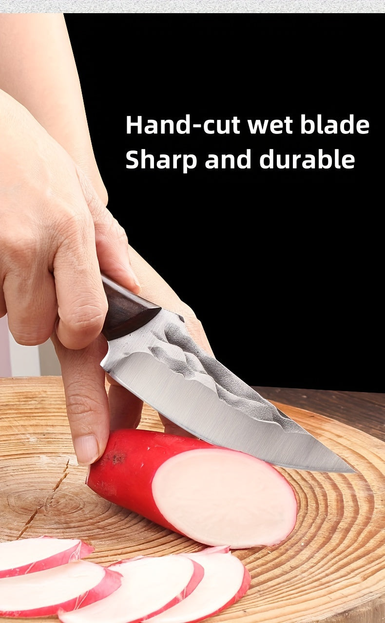 Outdoor Small Knife With Leather Cover Is Very Suitable For Outdoor Camping, Barbecue, Hiking, Fishing And Other Activities - Hiccupzz