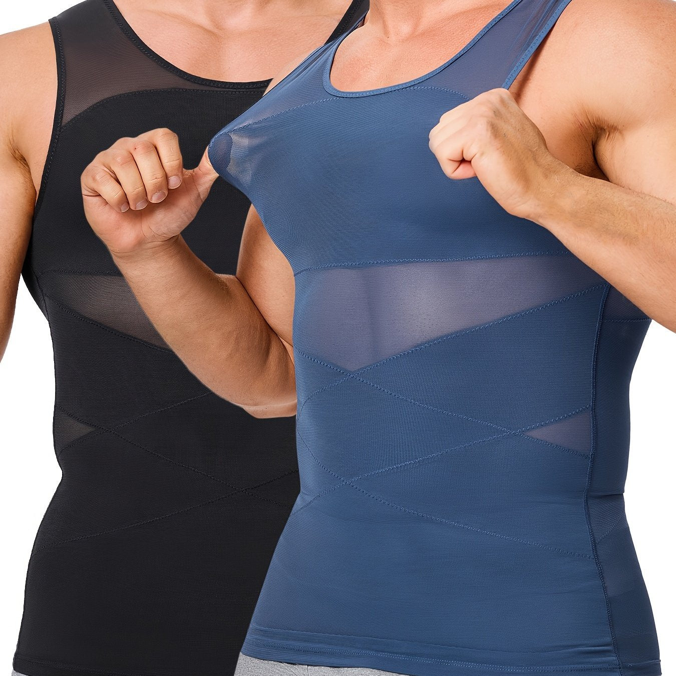Men's Compression Shirt - Slimming Tummy Shaper Vest Tank Top - Hiccupzz
