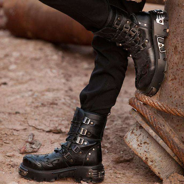 Men's Fashionable And Versatile Mid To High Top Boots - Hiccupzz