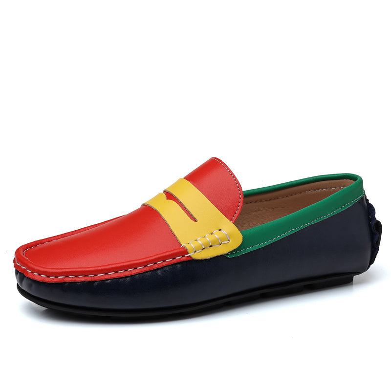 Soft Sole Breathable Genuine Leather Bean Shoes For Men - Hiccupzz