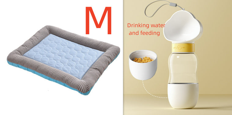Pet Cooling Pad Bed For Dogs Cats Puppy Kitten Cool Mat Pet Blanket Ice Silk Material Soft For Summer Sleeping Blue Breathable - Hiccupzz