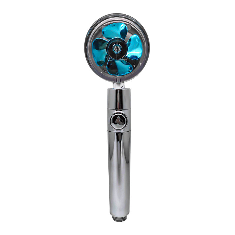 Shower Head Water flow 360 Degrees Rotating With Small Fan ABS Rain High Pressure Spray Nozzle Bathroom Accessories - Hiccupzz
