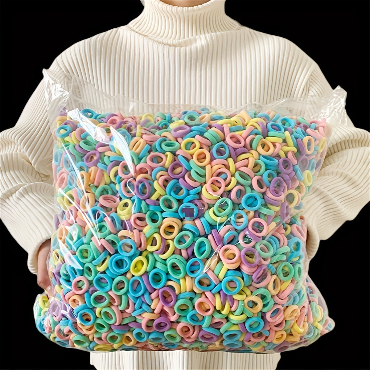 Children's Elastic Hair Rope: Girls Scrunchies Hair Accessories Set (100/300 pcs) - Ideal for Gifts - Hiccupzz