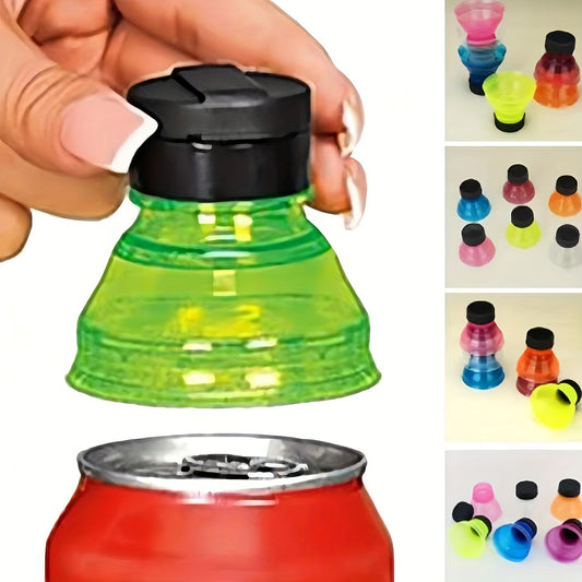 6 Pcs Reusable Can Covers - Perfect for Soda, Beer, Energy Drinks & More - Ideal for Picnics, Beach Parties & Gatherings, Pop Can Bottle Tops, Juice Seltzer