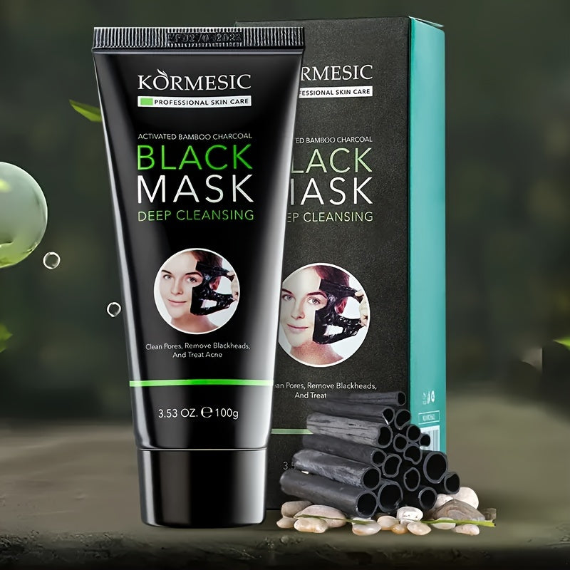 KORMESIC Active Bamboo Carbon Peeling Mask 3.53oz, Deep Cleansing Skin, Unclogging Pores - Hiccupzz