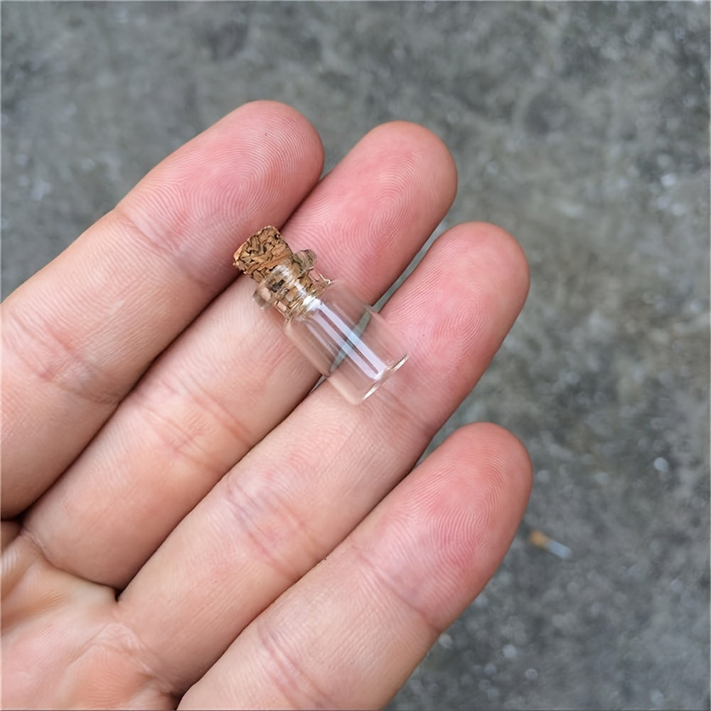 Mini Glass Bottles with Cork Stoppers: Ideal for DIY, Arts & Crafts, and Party Favors (0.51 x 0.71 inches) - Hiccupzz