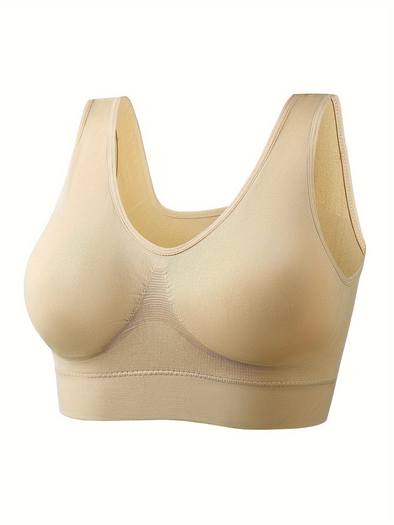 8pcs Plus Size Seamless Sports Bras - Wide Strap, Comfy, Breathable Bralette for Activewear - Hiccupzz