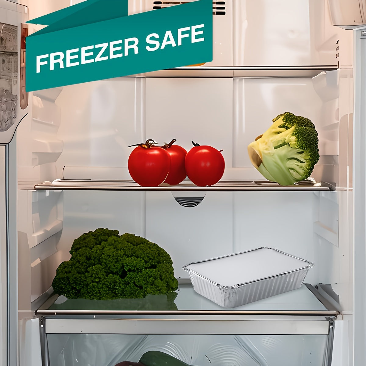 50-Pack Disposable Aluminum Pans with Lids – 8.2"x5.6", Oven & Freezer Safe - Hiccupzz