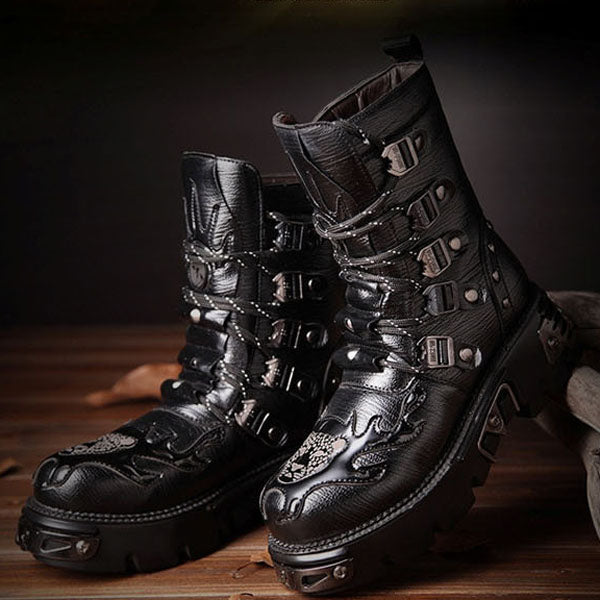 Men's Fashionable And Versatile Mid To High Top Boots - Hiccupzz