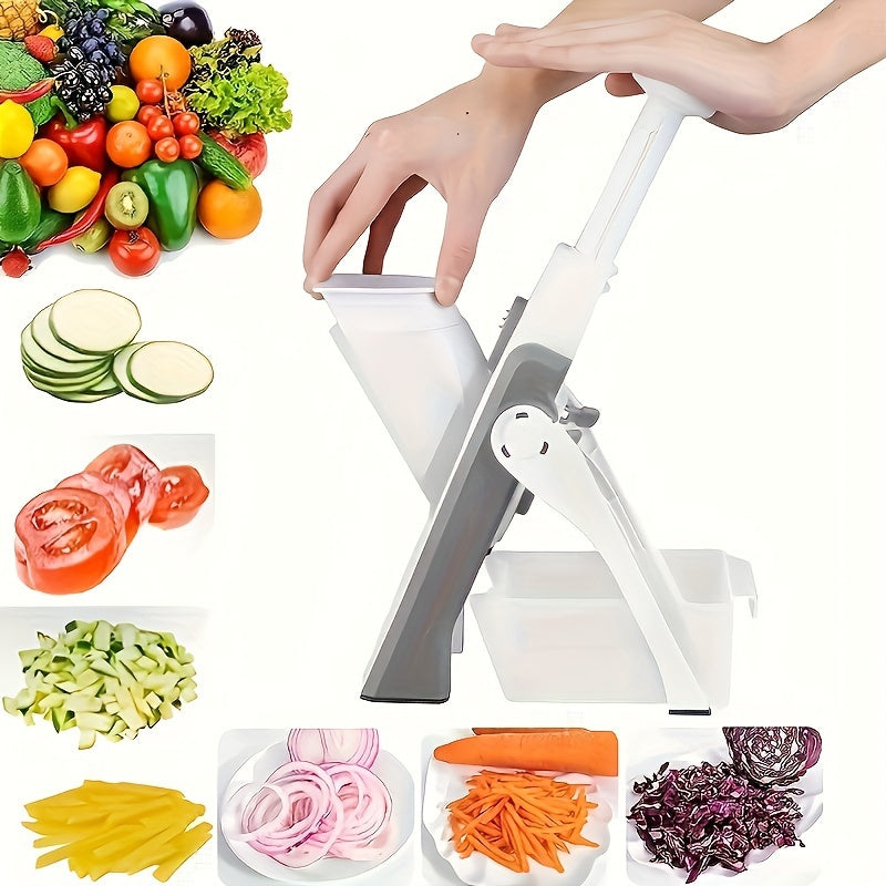Stainless Steel Mandoline Slicer - Manual Veg Chopper - Hiccupzz