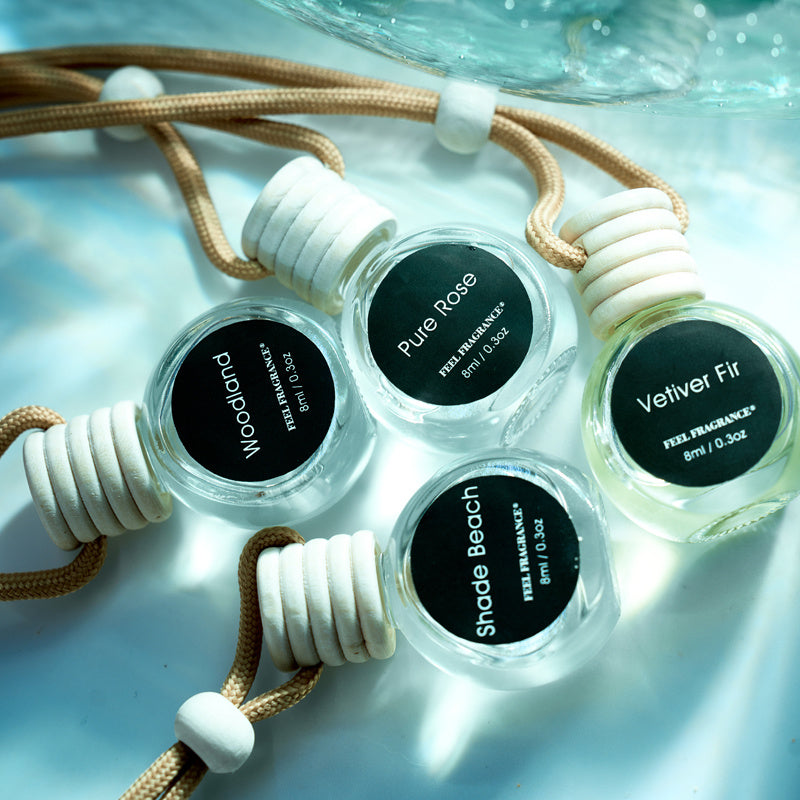 Puer Rose - 8ml Car Air Freshener Automotive Scents. Car Air Freshener with 30-Day Long-Lasting Fragrance. Hanging Diffuser Bottles Remove Auto Odor. Home Deodorizer. (1, 2, 4 Bottles) - Hiccupzz