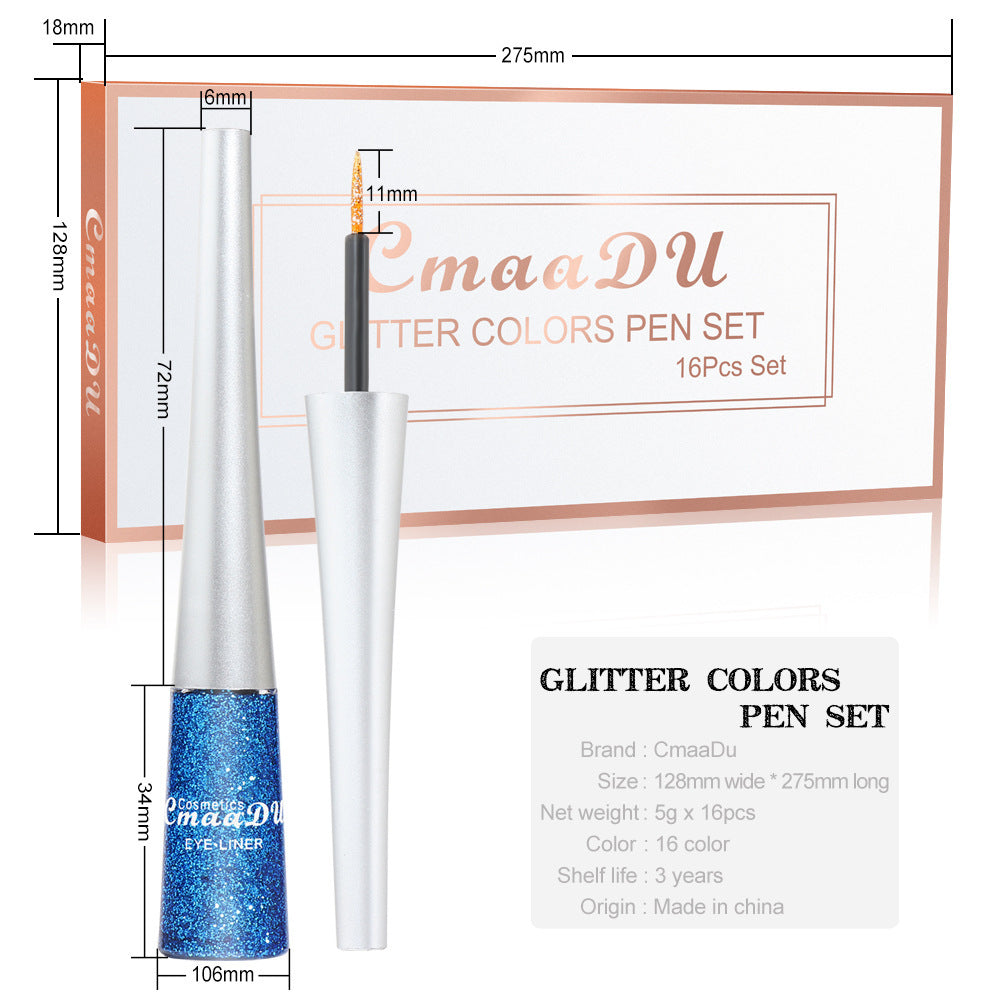 Fashion Creative Glitter Powder Liquid Eyeliner Set - Hiccupzz