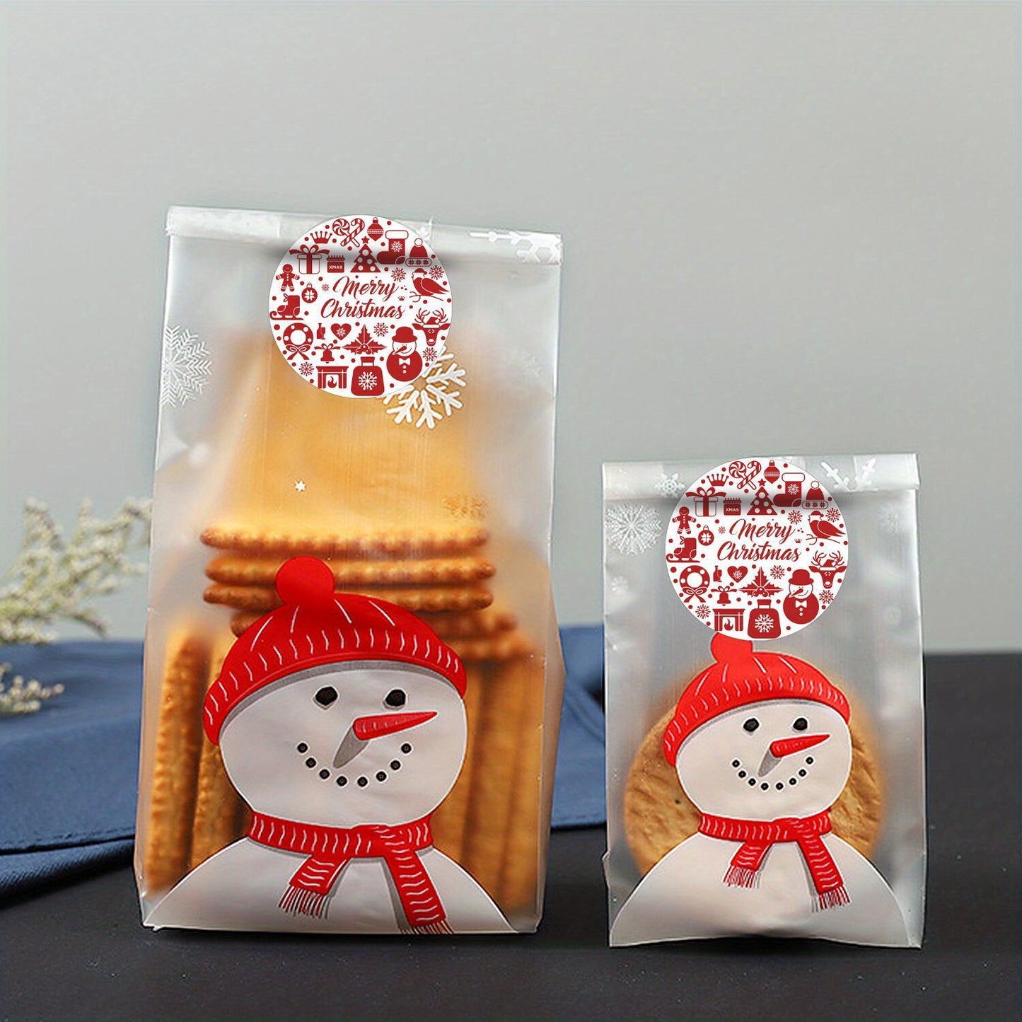 Cartoon Christmas Sticker Pack (20 Stickers): Santa Claus, Snowman, and Snowflake Sealing Stickers for Holiday Gifts and Packaging - Hiccupzz