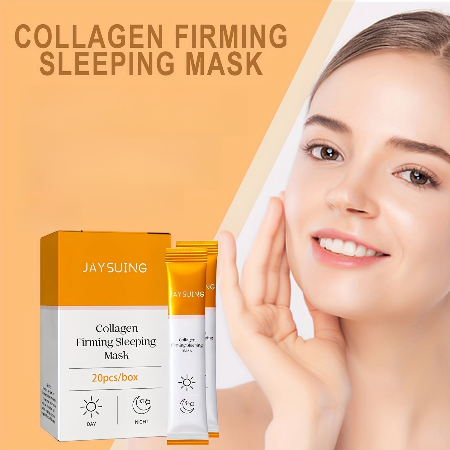 Collagen Firming Sleeping Mask, Firming Facial Wrinkles, firming Fine Lines And Wrinkles Around Eyes, Facial Mask For Women And Men - Hiccupzz