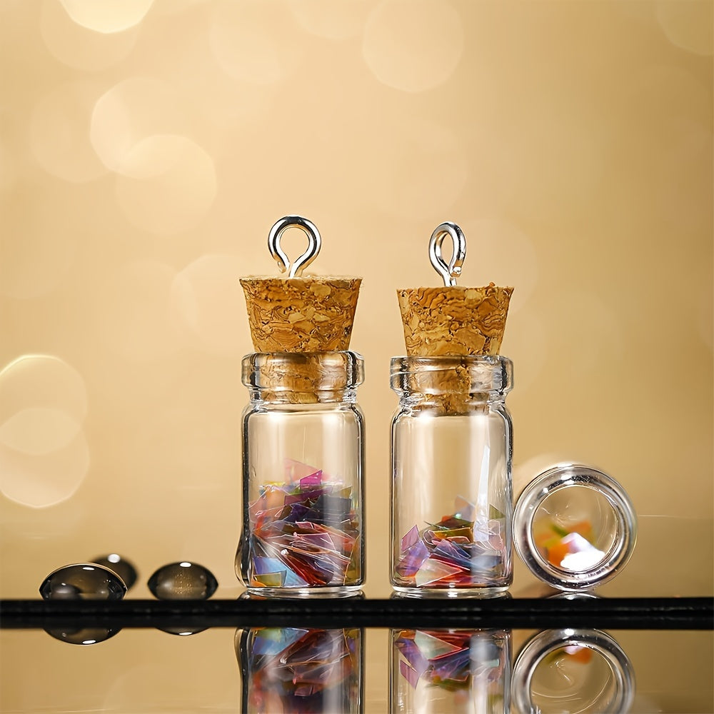 Mini Glass Bottles with Cork Stoppers: Ideal for DIY, Arts & Crafts, and Party Favors (0.51 x 0.71 inches) - Hiccupzz