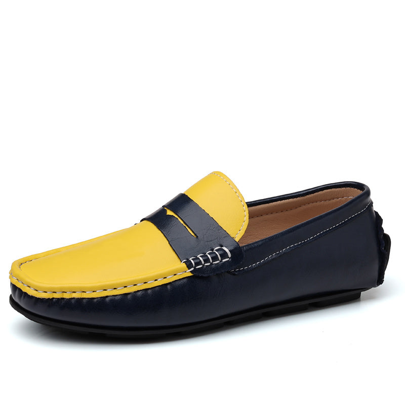 Soft Sole Breathable Genuine Leather Bean Shoes For Men - Hiccupzz