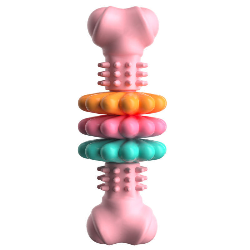 Dog Chew Toy Dog Bone Type Dogs Teeth Cleaning Toys Indestructible TPR Bone Chewing Bite Resistant Teething Toys Pet Products - Hiccupzz