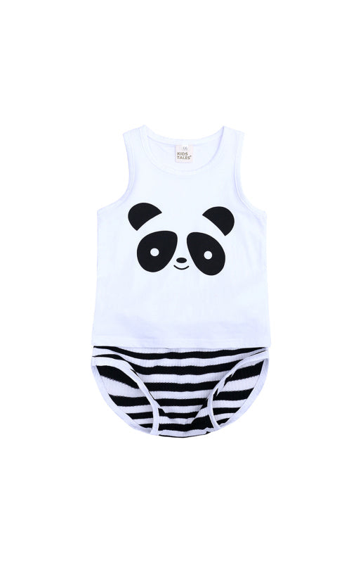 Children's Contrast Print Casual Vest Loungewear Set - Hiccupzz