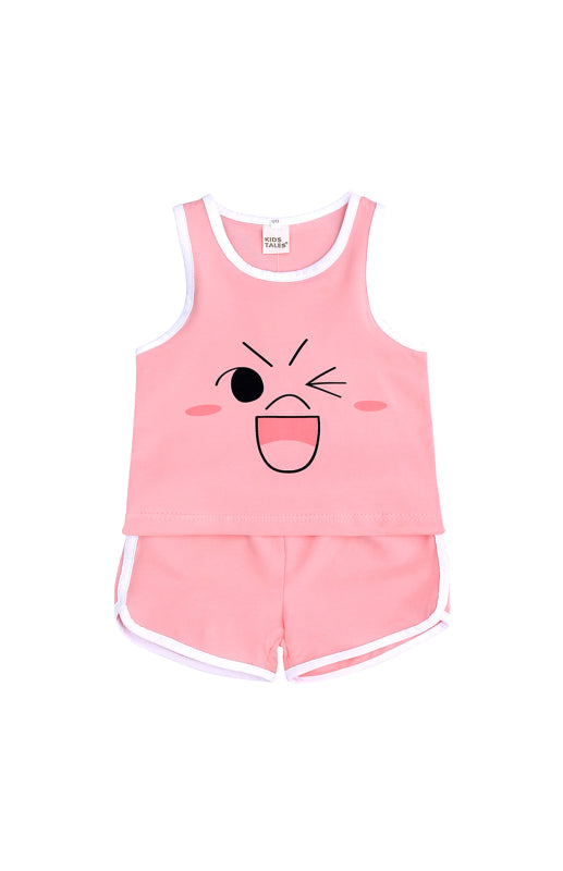 Children's Contrast Print Casual Vest Loungewear Set - Hiccupzz
