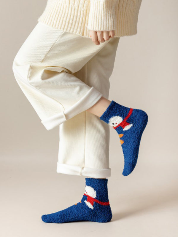 Christmas Coral Fleece Warm Sleep Socks - Hiccupzz