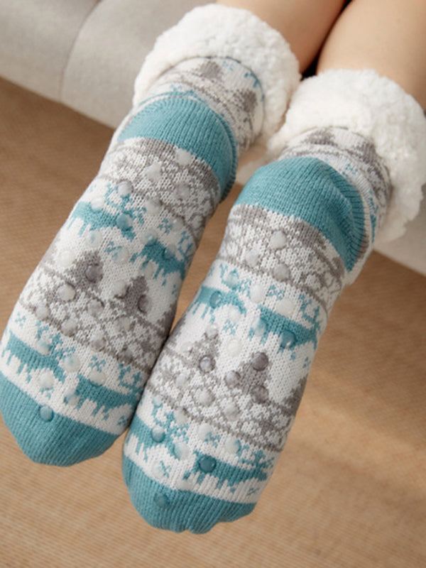 Women's Festive Knit Patterned Soft Socks - Hiccupzz