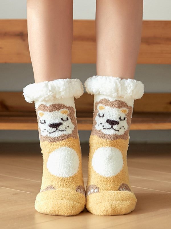 Women's Cozy Animal Print Cotton Socks - Hiccupzz