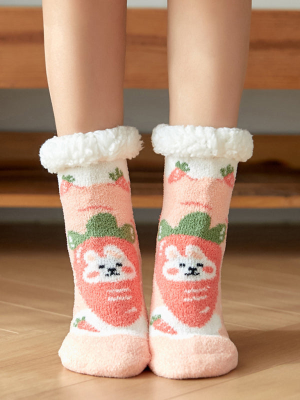 Women's Cozy Animal Print Cotton Socks - Hiccupzz