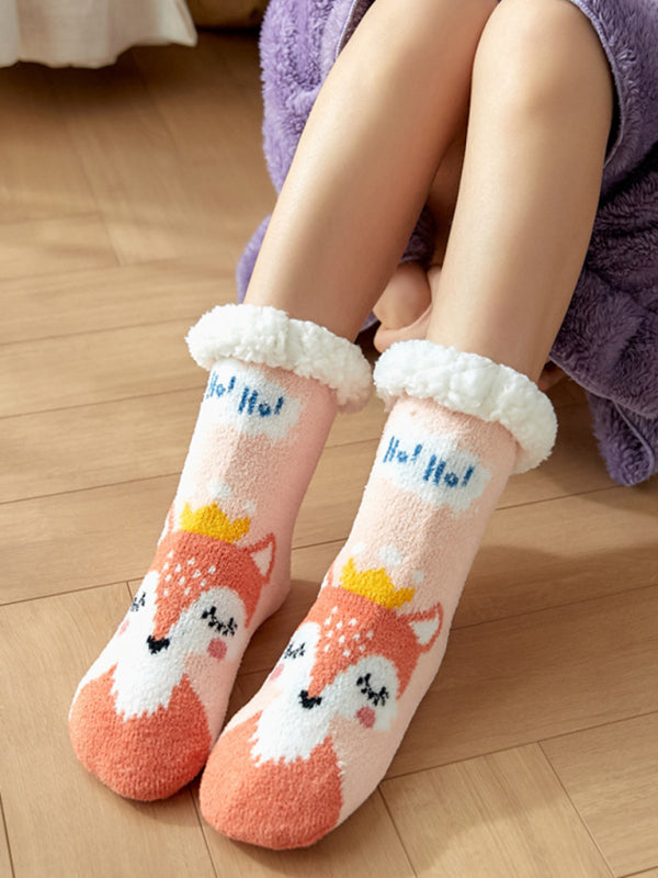 Women's Cozy Animal Print Cotton Socks - Hiccupzz
