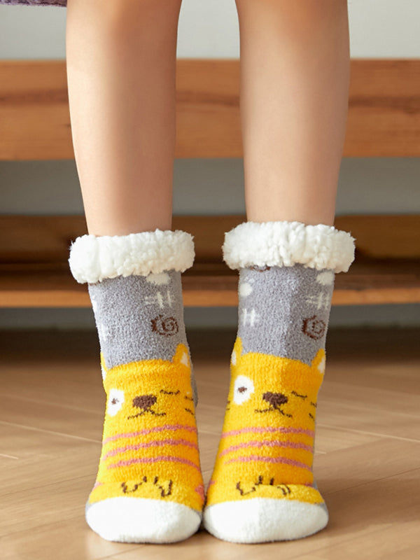 Women's Cozy Animal Print Cotton Socks - Hiccupzz