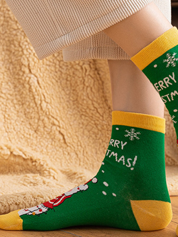 Cotton Christmas Cartoon Pattern Socks - Hiccupzz