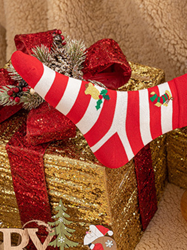 Cotton Christmas Cartoon Pattern Socks - Hiccupzz