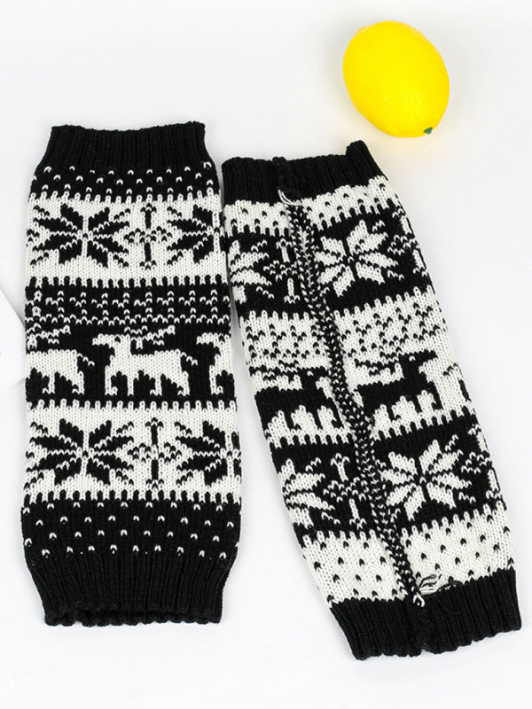 Women's Christmas Snowflake Fawn Foot Cover Pile Pile Socks - Hiccupzz