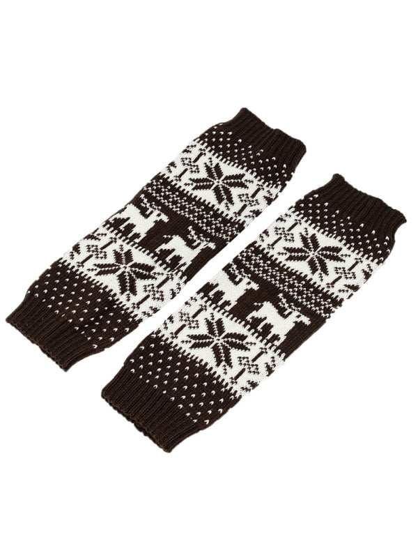 Women's Christmas Snowflake Fawn Foot Cover Pile Pile Socks - Hiccupzz