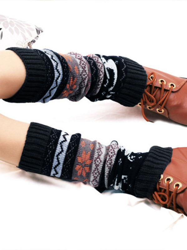 Women's Christmas Color Leg Cover Christmas Socks - Hiccupzz