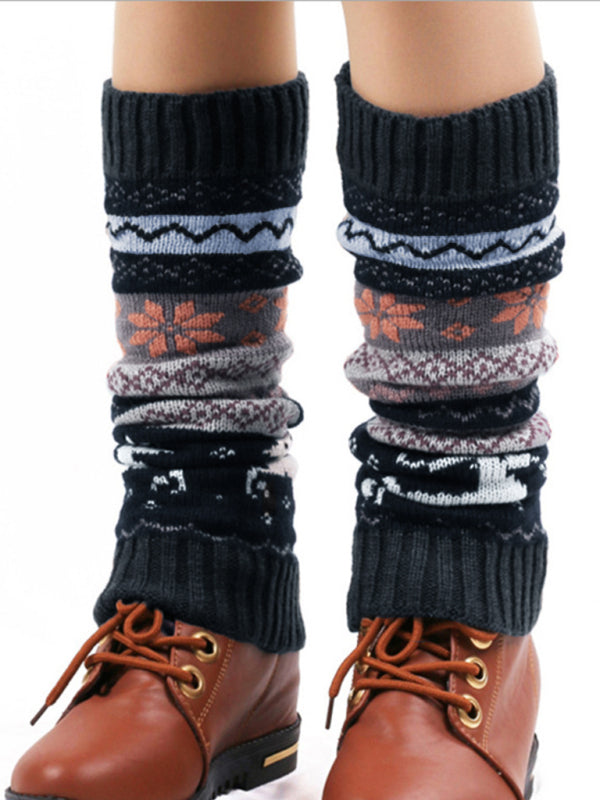Women's Christmas Color Leg Cover Christmas Socks - Hiccupzz