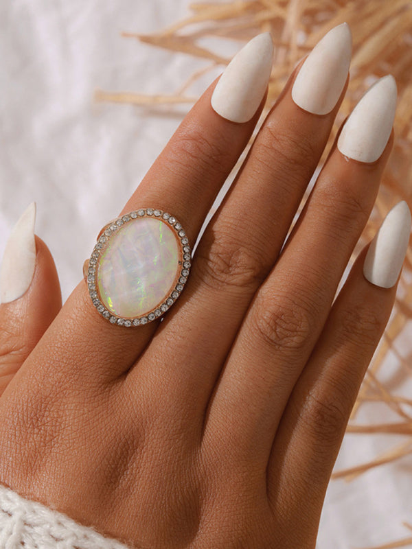 Temperament alloy irregular gold edging ring retro personality all-match hand jewelry - Hiccupzz