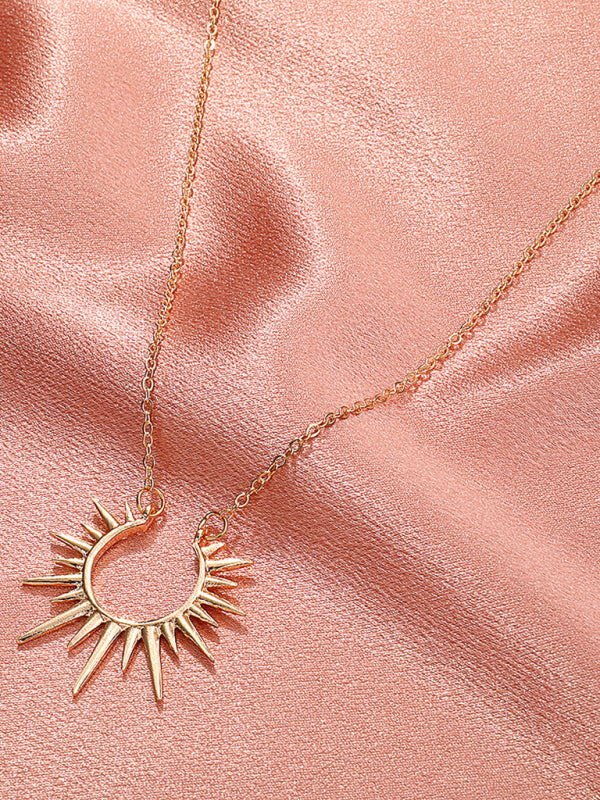 New Arrival Sunflower Pendant Necklace Retro Metal Clavicle Chain Fashion Creative Jewelry - Hiccupzz