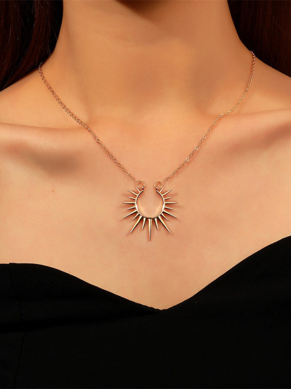New Arrival Sunflower Pendant Necklace Retro Metal Clavicle Chain Fashion Creative Jewelry - Hiccupzz