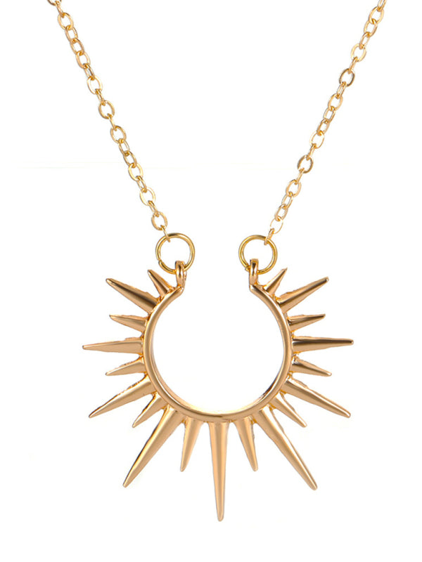 New Arrival Sunflower Pendant Necklace Retro Metal Clavicle Chain Fashion Creative Jewelry - Hiccupzz