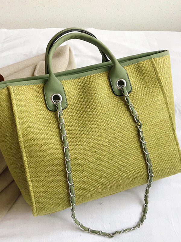 Bucket women's bag large capacity portable single shoulder diagonal chain tote bag - Hiccupzz