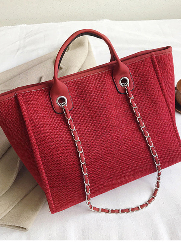 Bucket women's bag large capacity portable single shoulder diagonal chain tote bag - Hiccupzz