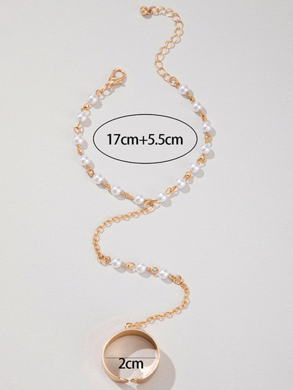 Exaggerated Personality Ring Chain Temperament Fashionable Ring Jewelry - Hiccupzz