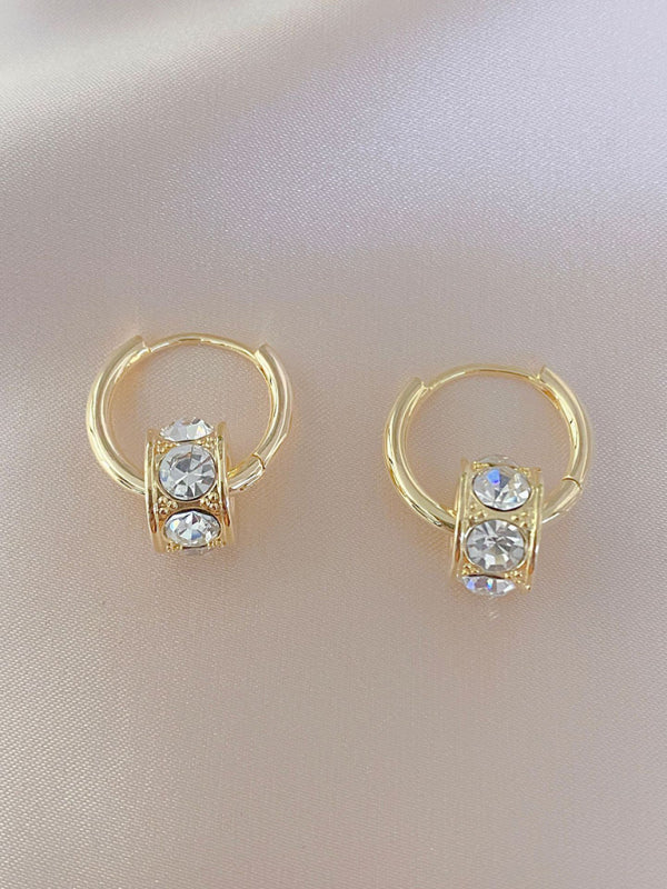 New simple and versatile diamond hoop earrings - Hiccupzz