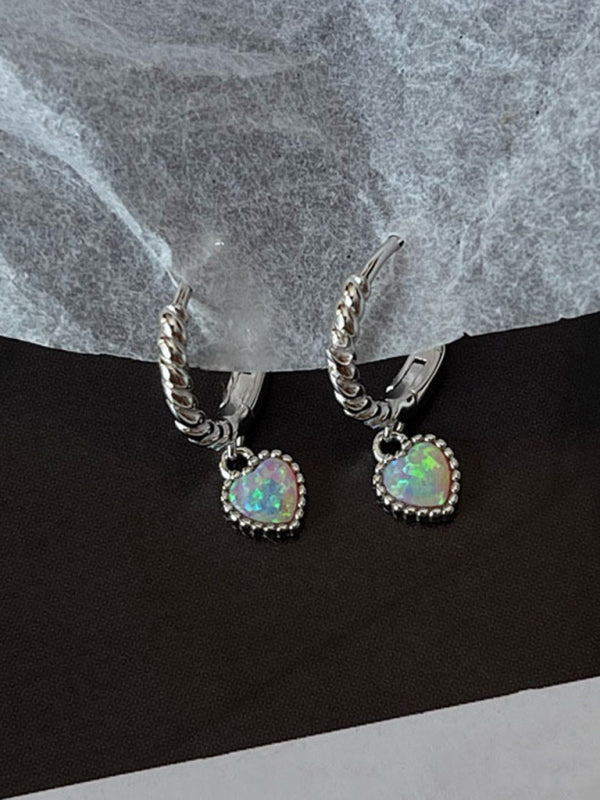 New love pendant twist earrings, elegant, compact and fashionable earrings - Hiccupzz