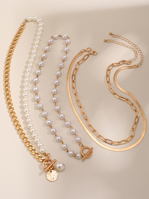 Baroque shaped pearl necklace creative irregular chain clavicle necklace - Hiccupzz