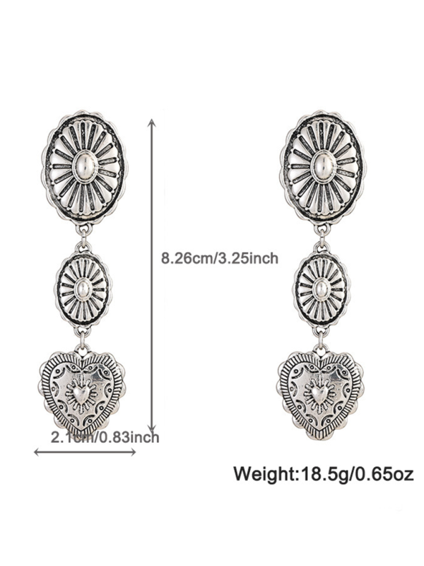 Love peach semi-precious stone vintage earrings - Hiccupzz